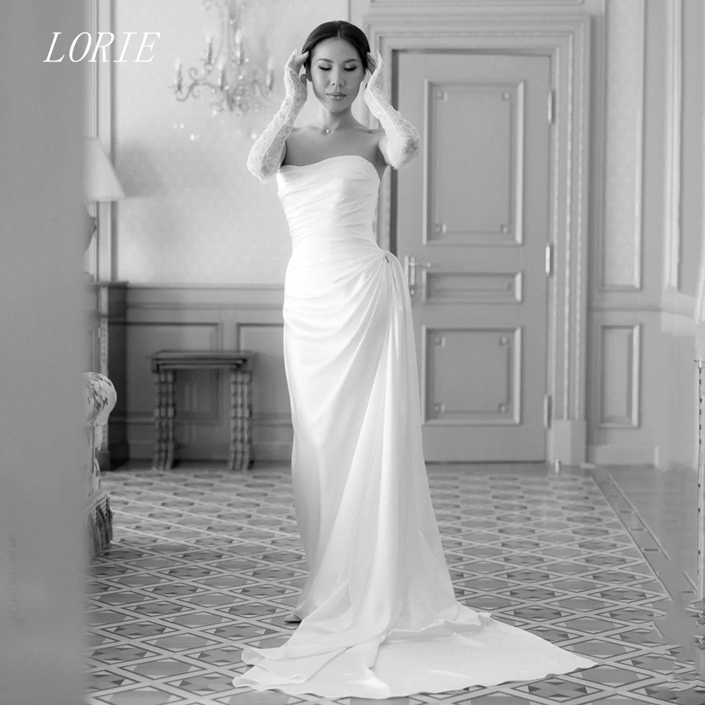 

LORIE Simple Mermaid Wedding Dress Strapless Disposition Bridal Dresses Elegant Cultivating Oneself Wedding Gown Customized 2026