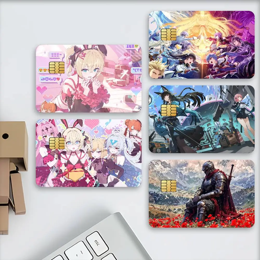 Game Epic Seven Credit Card Stickers Skin For Bank Debit Decorative Protection Scratch-resistant Gift 4PCS