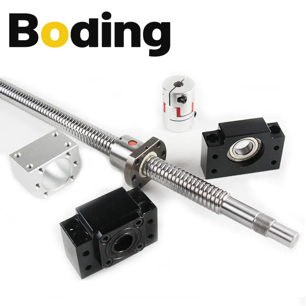 

SFU1605 150-1250 мм RM1605 катаный шариковый винт с обработанным концом + шариковая гайка 605 + корпус гайки + торцевая опора BK/BF12 + муфта для детали с ЧПУ