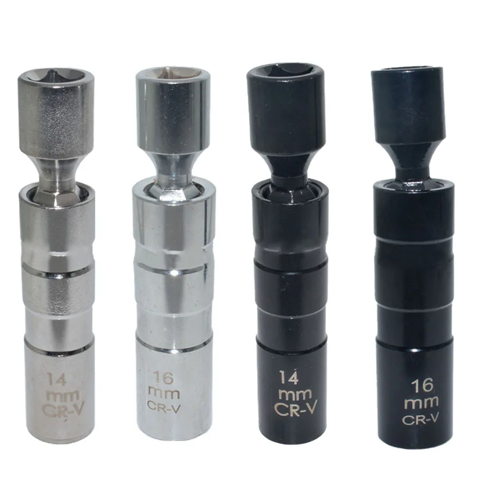 Vela de Ignição Chave Soquete Adaptador 14 Mm16 mm Junta Universal com Soquete Flexível Magnético Parede Unidade Ferramentas Reparo do Carro Peças