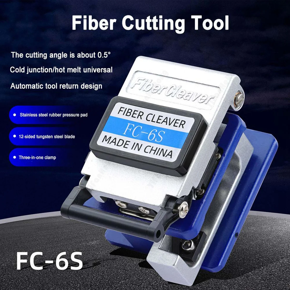 FC-6S FTTH Optical Fiber Cleaver Metal High Precision Cold Connection Cutter Tool