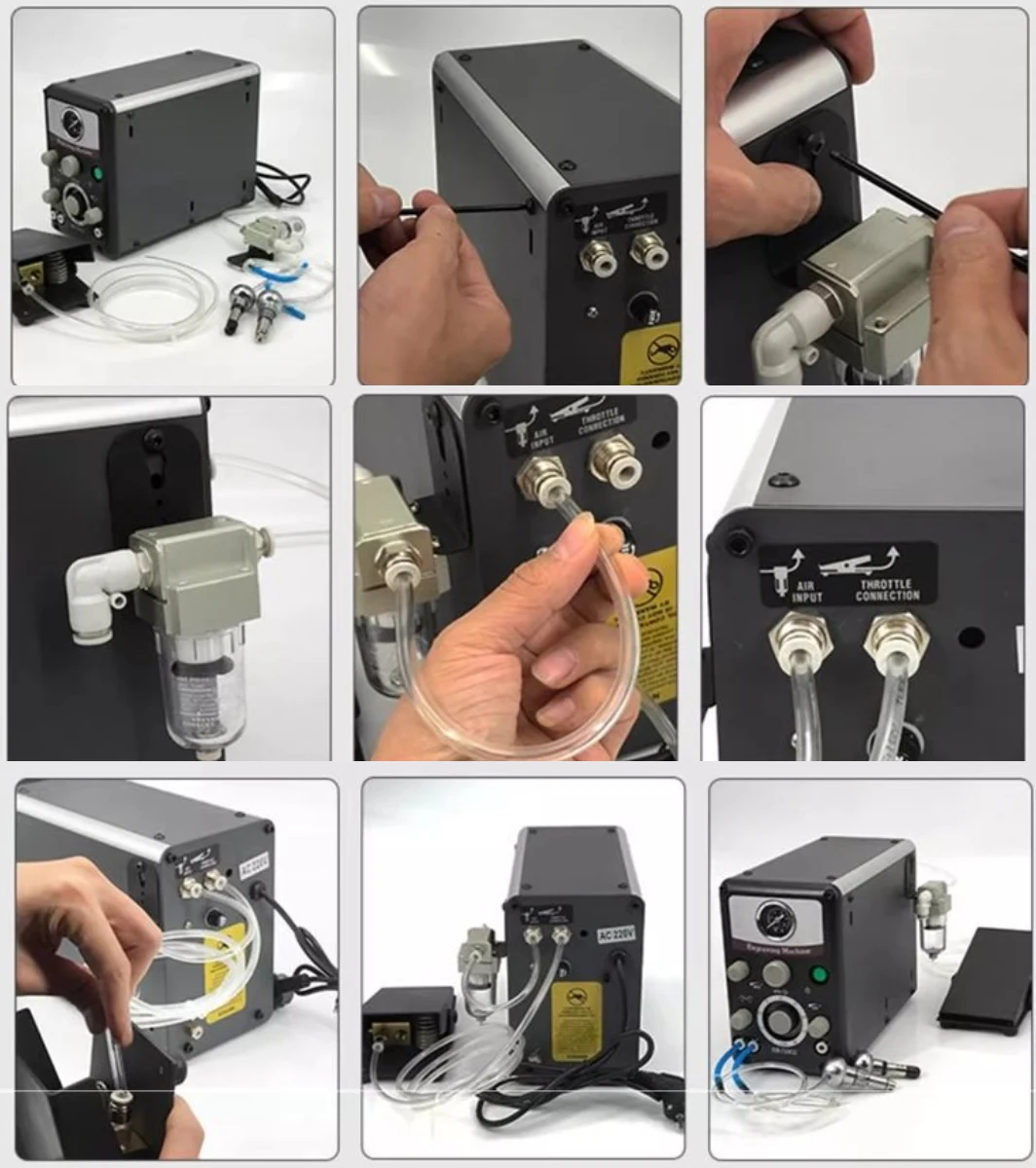 Hand Engraving & Stone Setting Tools Graver Max G8 Quick Setup Pneumatic Engraver Machine Jewellery Making Equipments