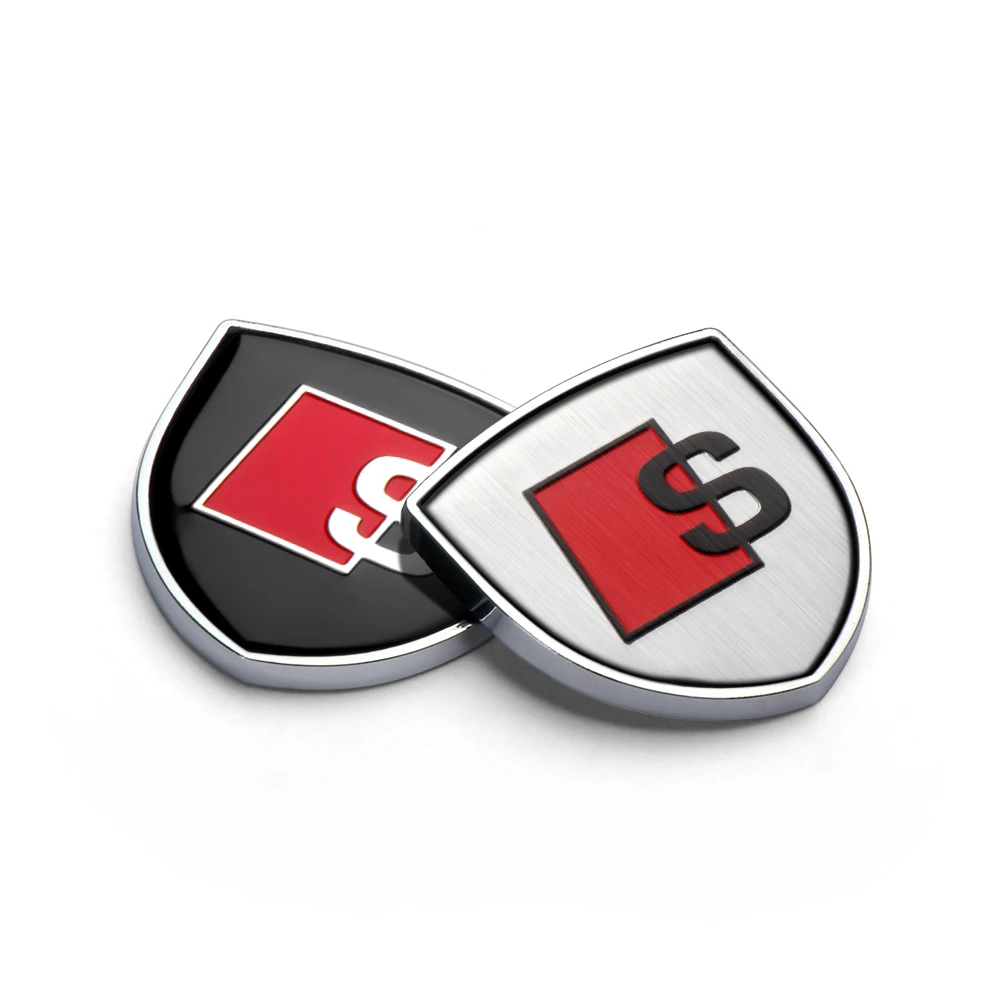 3D Metal Chrome Car Body Decoration Custom Stickers Badge Auto Emblem Sticker Valve Cap For Audi B3 S4 S5 B6 Q5 Q7 Quattro A3 A4