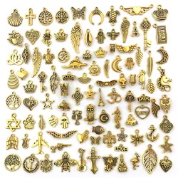 100pcs Mixed Small Random Pendant Animals Charms Beads for Jewelry Making Bracelet DIY Earrings Necklace DIY Craft Art Charm