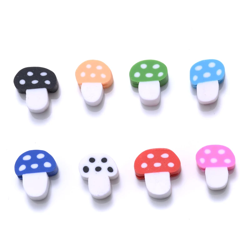 50/100/150Pcs/Lot Mixed Mushroom Shape  Clay Spacer Beads Polymer Clay Beads For Jewelry Making Charms Chain Accessories