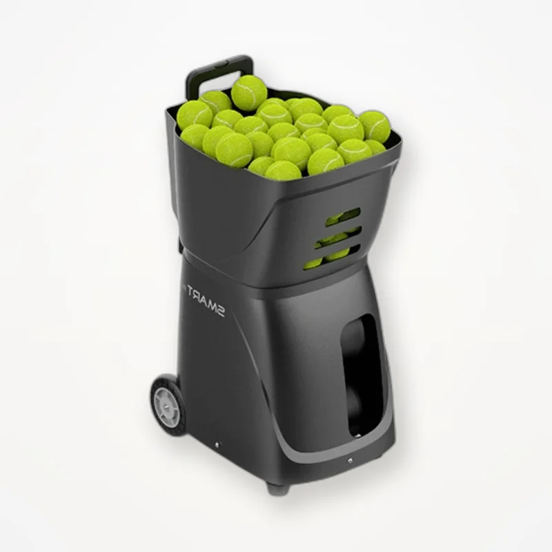 PT-SMART PRI Tennis Ball Machine,60W DC24V AC110V/220V,100-Ball Hopper,1.8-8.8s,Bluetooth App Remote for Home Club Practice