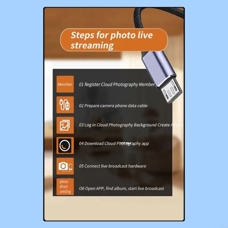 H55F Velocidad rápida USB USB Conectores 5PIN Cable Soporte cable cable 2.4A Carga rápida