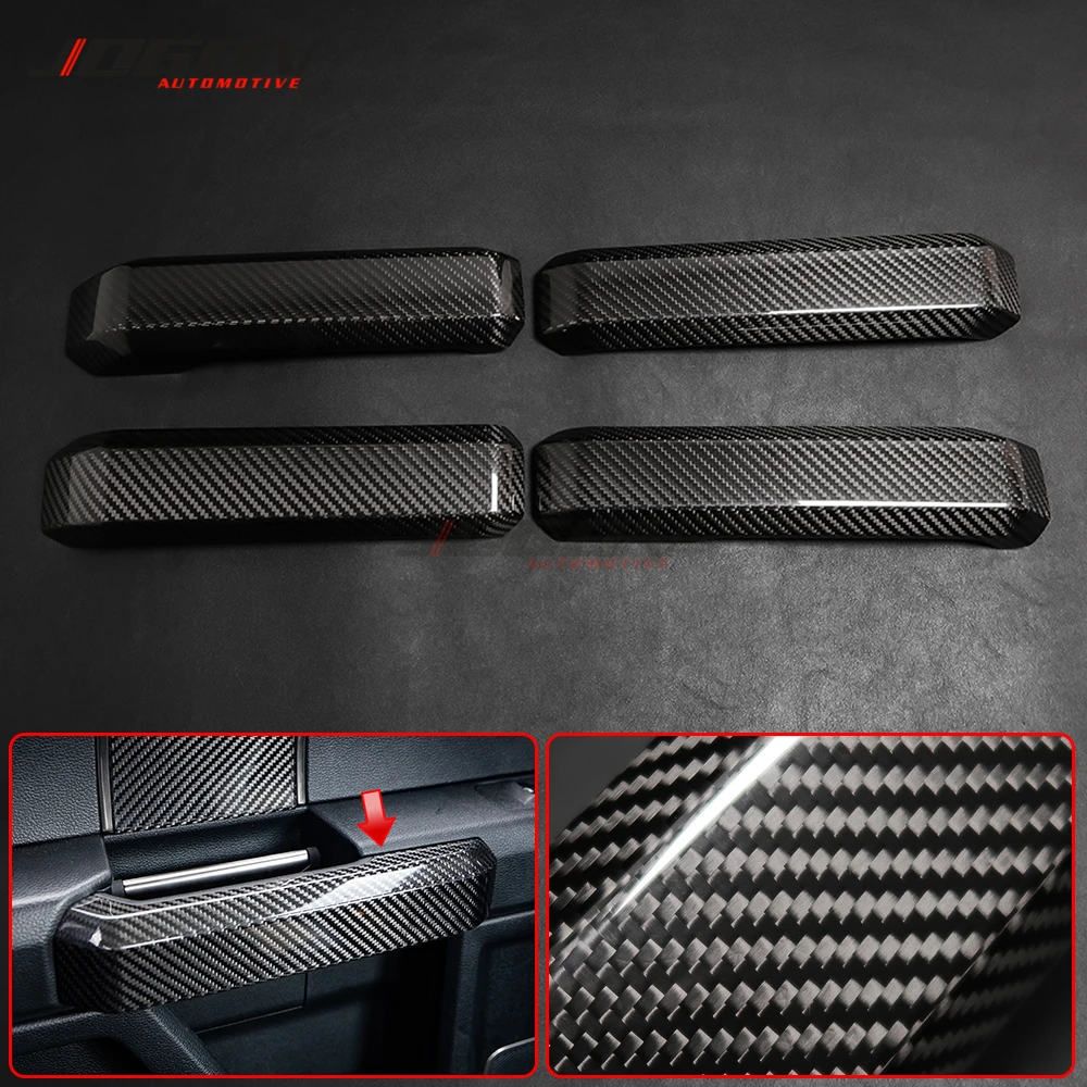 

Dry Carbon Fiber Inner Door Handle Overlays Cover Trim For Ford F150 F-150 Raptor 2015 2016 2017-2020 Car Interior Accessories