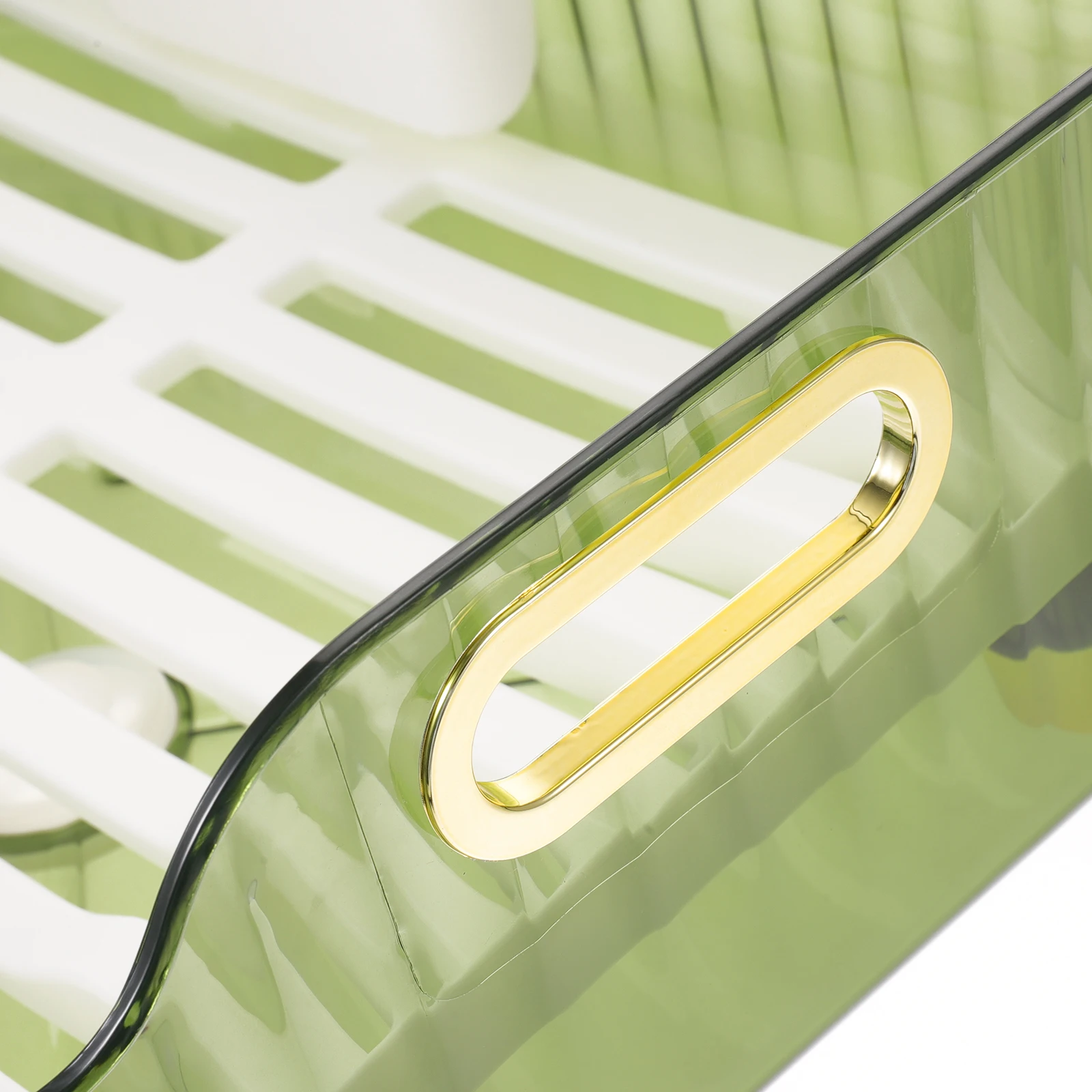 

Stainless Steel Transparent Dish Drying Household Kitchen Organizer Cutlery Holder Vegetable Drainer Countertop Storage Rack