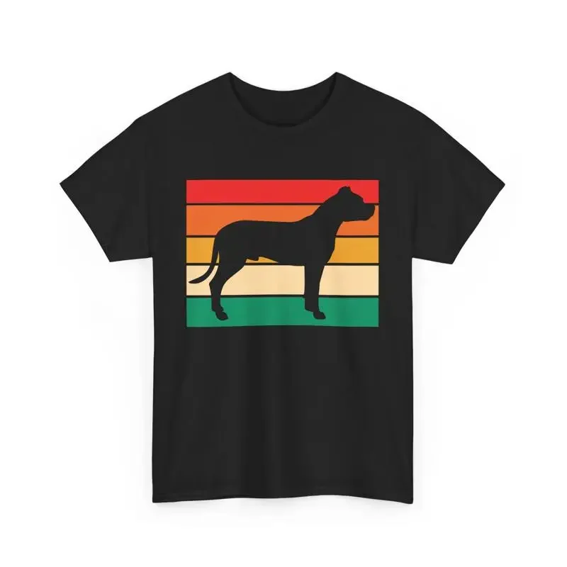 Camiseta con silueta retro de Dogo Argentino para amantes de los perros, mamá y papá
