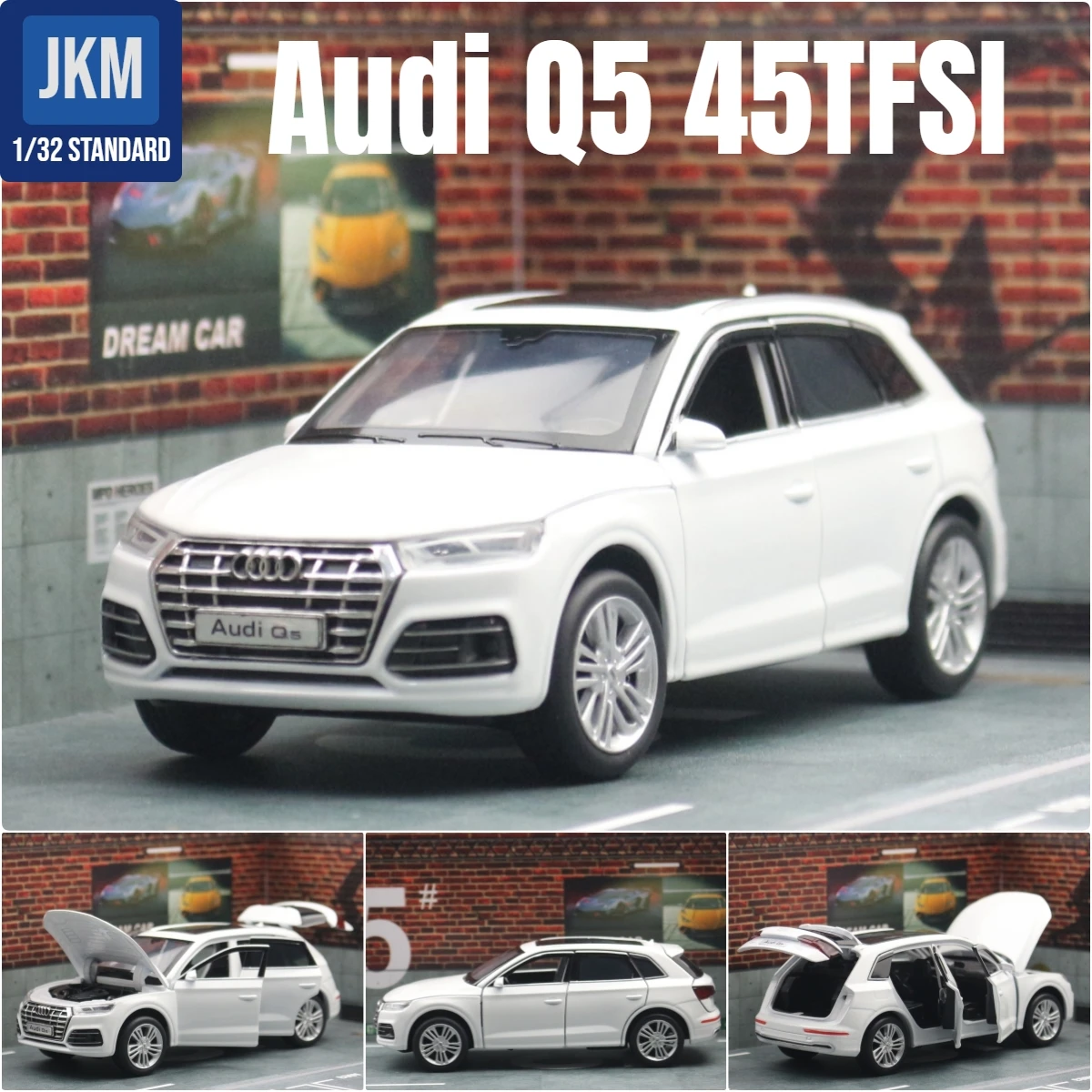 1/32 Audi Q5 SUV Sport Toy Car Model JKM Diecast Metal Vehicle