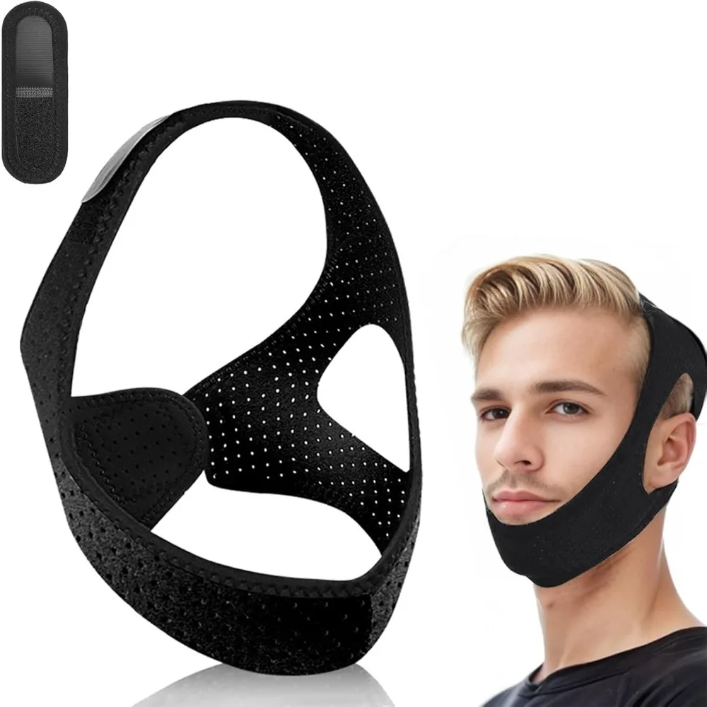 

Chin Strap for Sleeping,Comfortable Anti Snoring Devices,Adjustable Breathable Chin Strap for CPAP Users for Men and Women