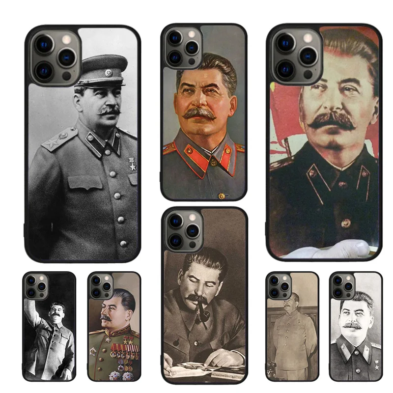 Soviet Union Leader Stalin Phone Case For iPhone 16 15 14 11 12 13 mini Pro  XR XS MAX Plus coque Cover Shell