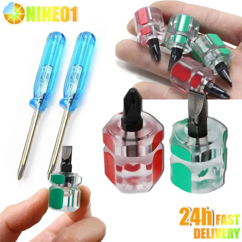 Mini Screwdriver Kit Set Portable Radish Head Alloy Steel Screw Driver Transparent Handle Repair Hand Tools Precision Car Repair