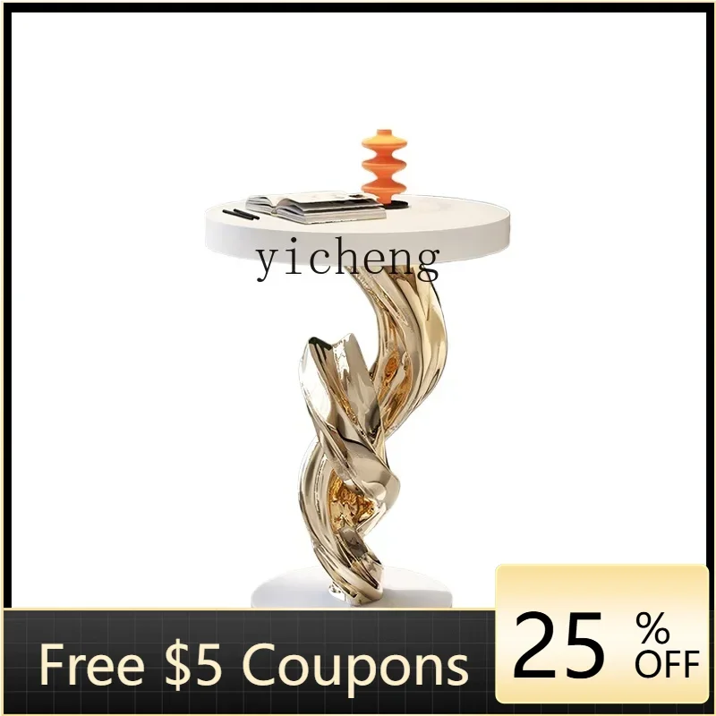 

ZZTQH high-end art large living room floor ornaments decorative TV cabinet next to the sofa