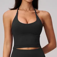 Summer Sports Halter Yoga Top Gym Vest Woman Backless Tank Tops Seamless Push Up Sport Bra Running Vest Workout Top Activewear - Image 5