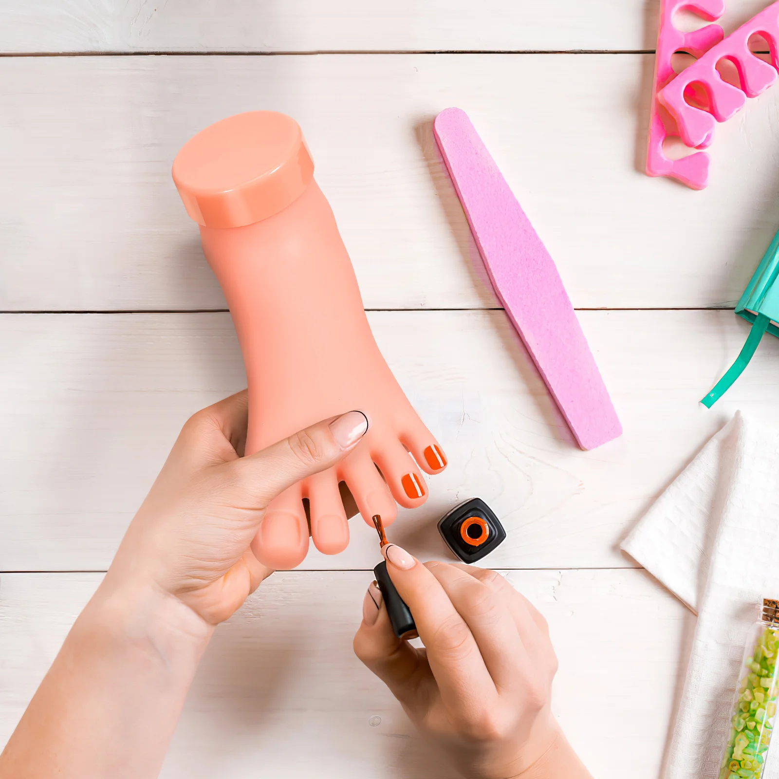 Nail Art Oefenvoet Hoge Elasticiteit Manicure Trainingshulpmiddel Realistisch huidgevoel voor nageltips Toepassing Manicure Gereedschap