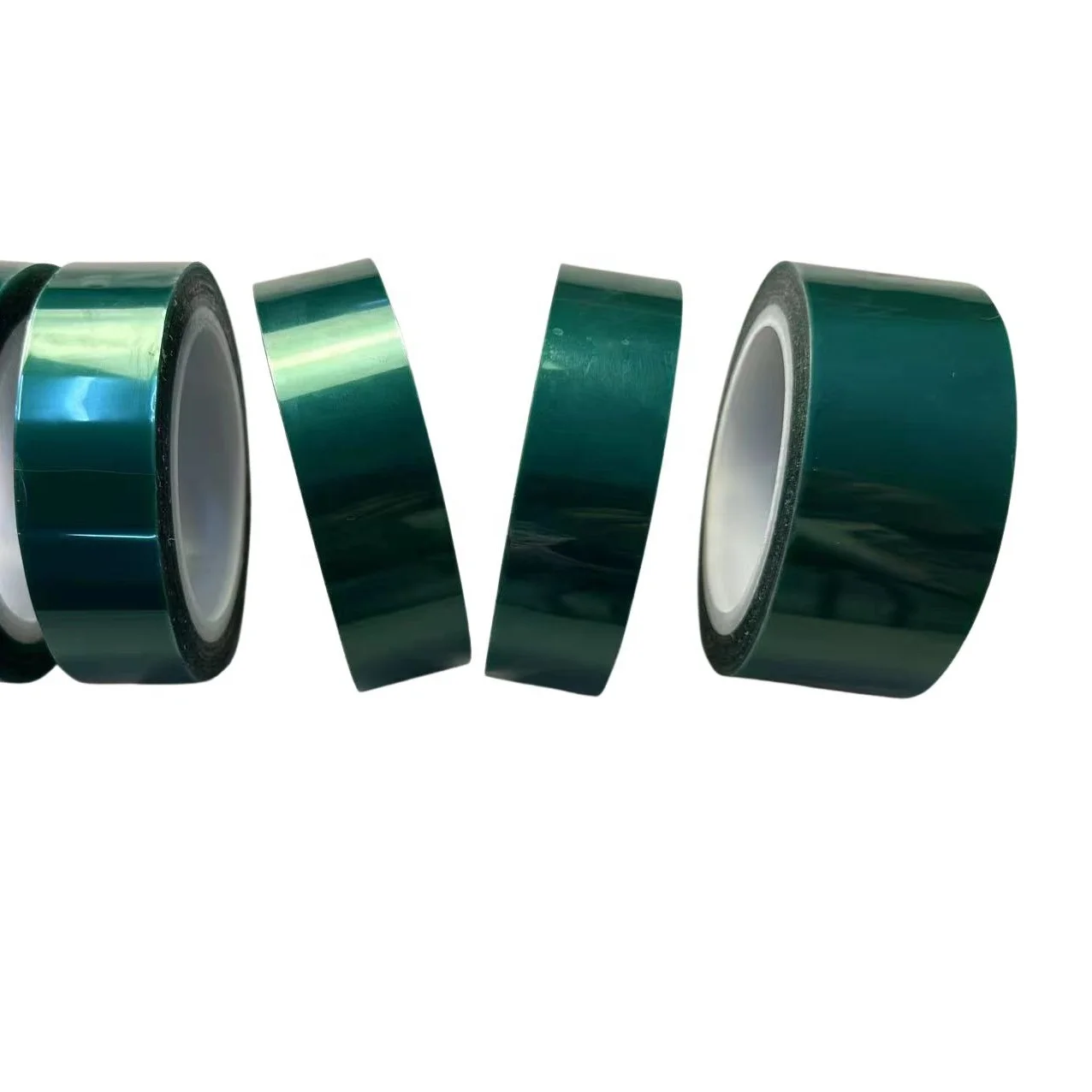 

Powder coating high-temperature resistant silicone adhesive green polyester tape 72rolls