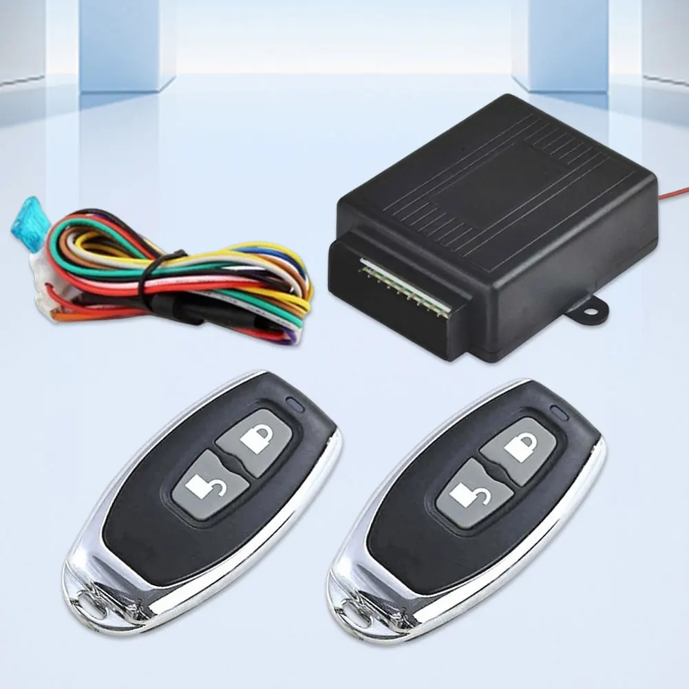 

12V Car Door Lock Keyless Entry System Kit 2 Button Remote Control Auto Locking Security Keyless Entry Kit