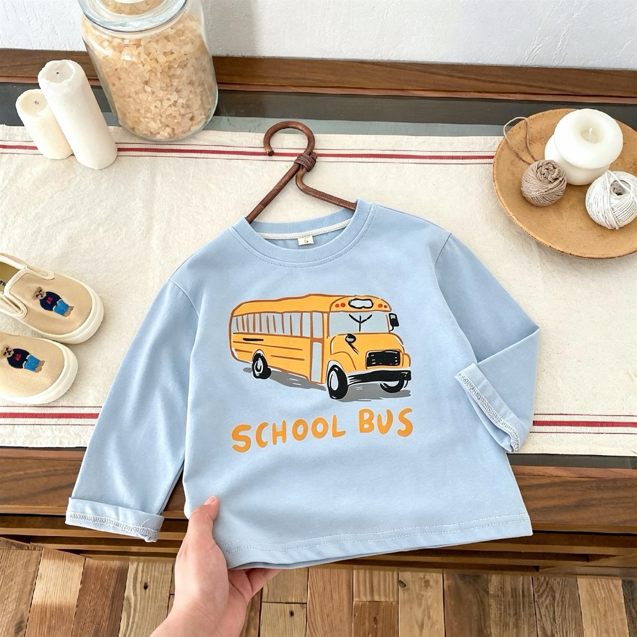 Printed Car Boys Clothes Long Sleeve T-shirts Autumn Kids Casual Base Shirt Round Collar Pullover Blouse Children's Wear 2026