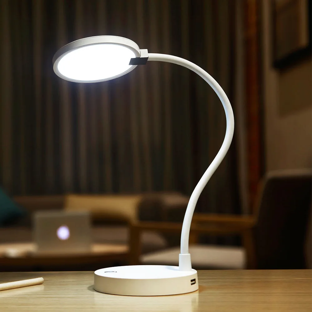 COOWOO U1 Intelligent Wireless LED Desk Lamp with Light Sensor USB Eye-protecting Function 100-240V Smart Mi Home