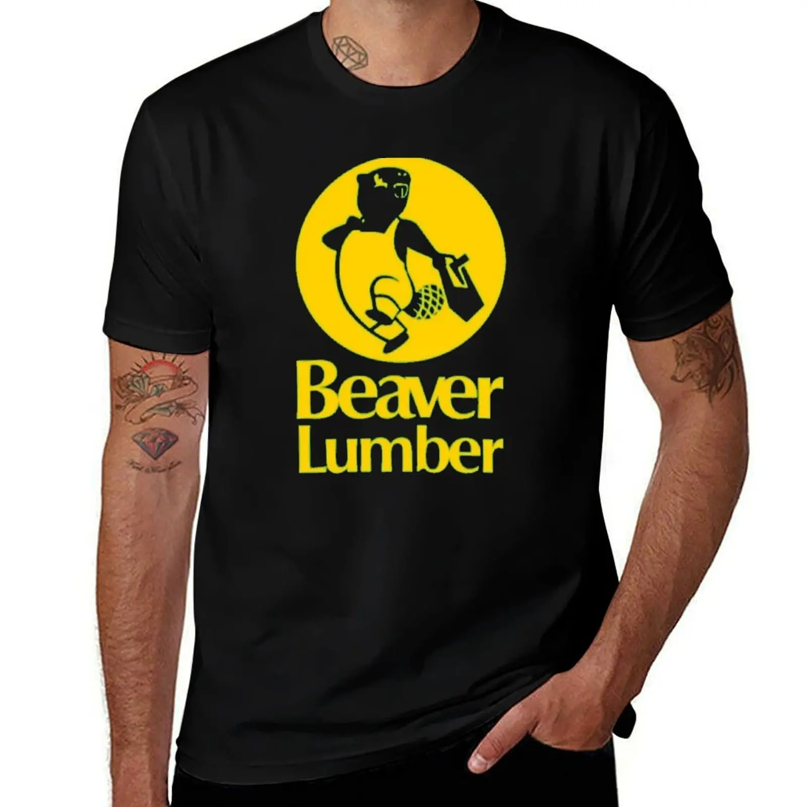 Canada - Vintage Beaver Lumber T-Shirt Trendy Pattern for Men T-Shirt