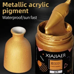 300ml/100ml/1pcs bottle gold acrylic pigment Photo frame Sculpture Pearl color Silver Buddha light gold pigment