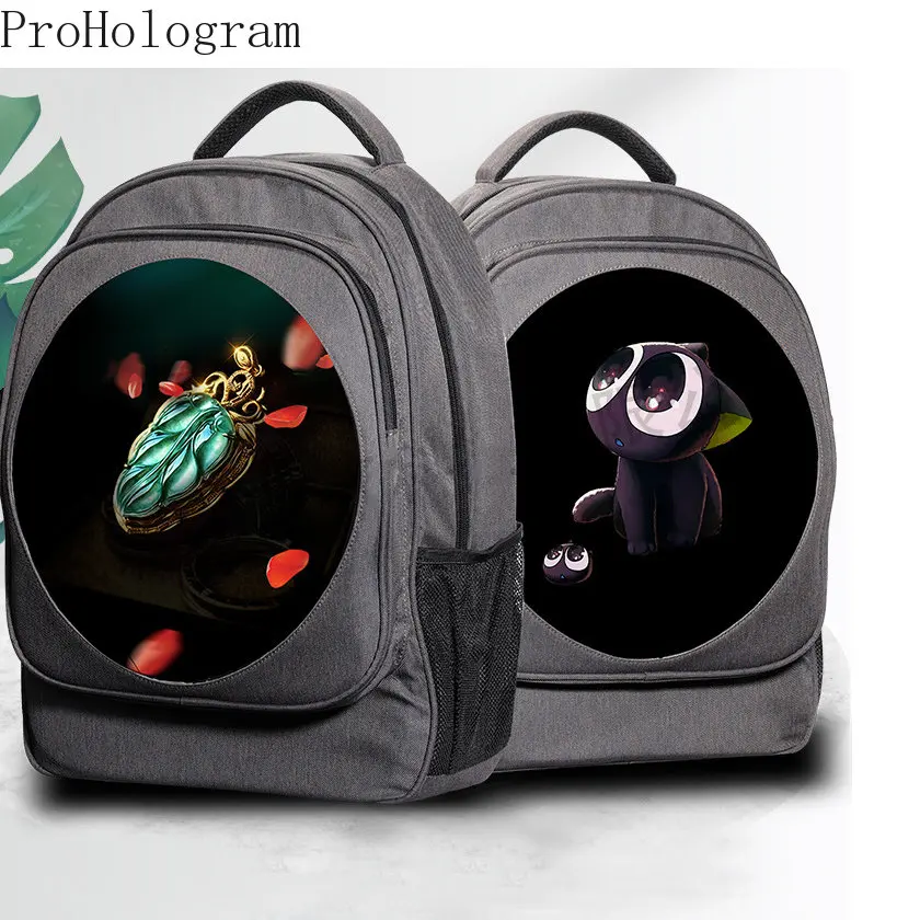 3D Advertising Backpack With 3D Hologram Projector Fan Holographic Machine Backpack With LED Screen Display Screen Shoulderbag