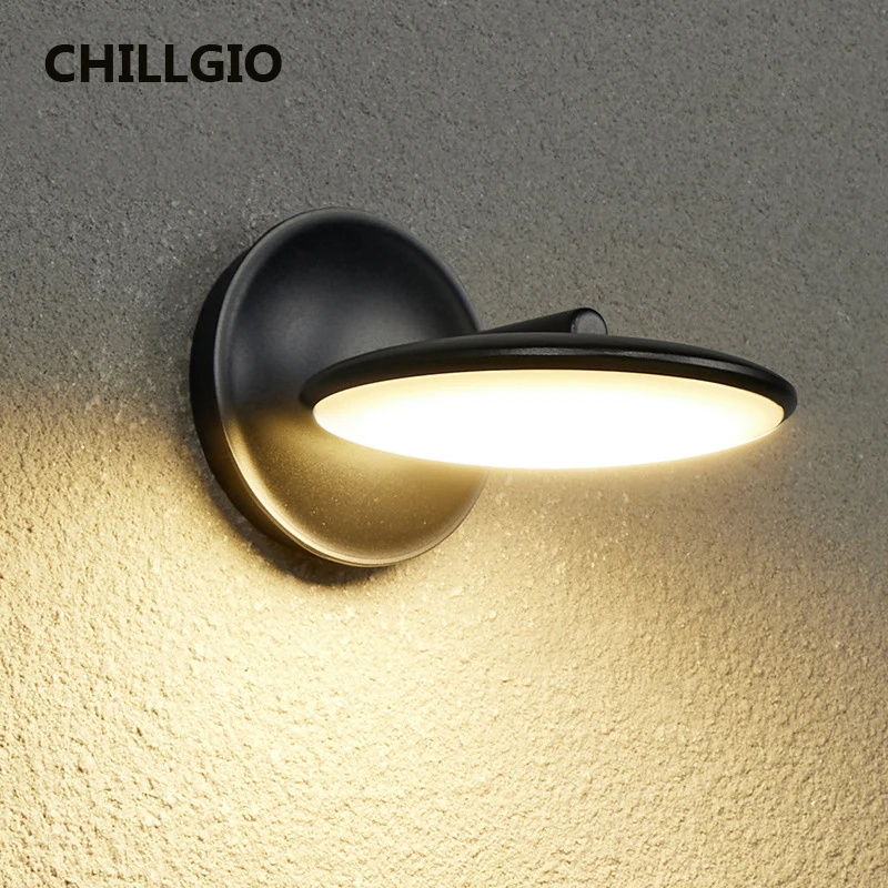 CHILLGIO Outdoor Waterproof Modern Aluminum Wall Light IP65 Bright Rotatable Home Decoration Led Garden Hallway Indoor Lighting