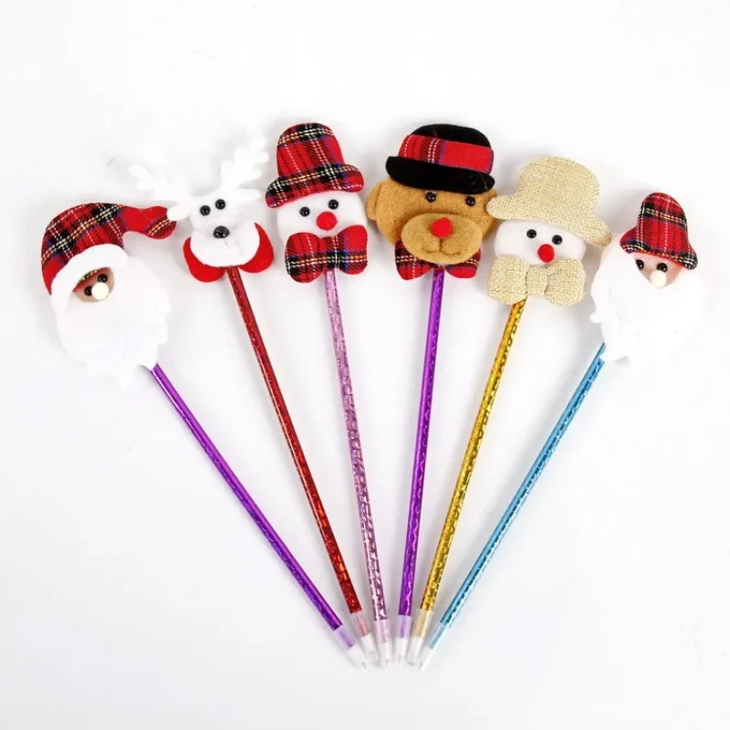 12Pcs Christmas Decorations Office Stationery, Creative Christmas Ballpoint Pen Student Stationery