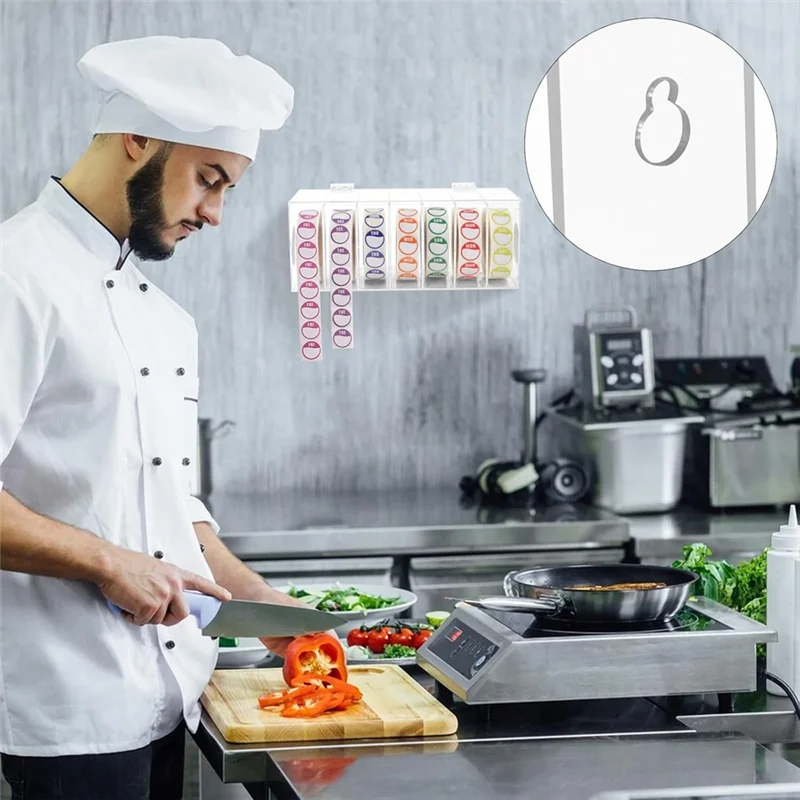 AF93-موزع ملصقات مغطى ليوم الأسبوع، موزع 7 فتحات يوم الموصل على الحائط، موزع لفة لاصق (بدون ملصق)