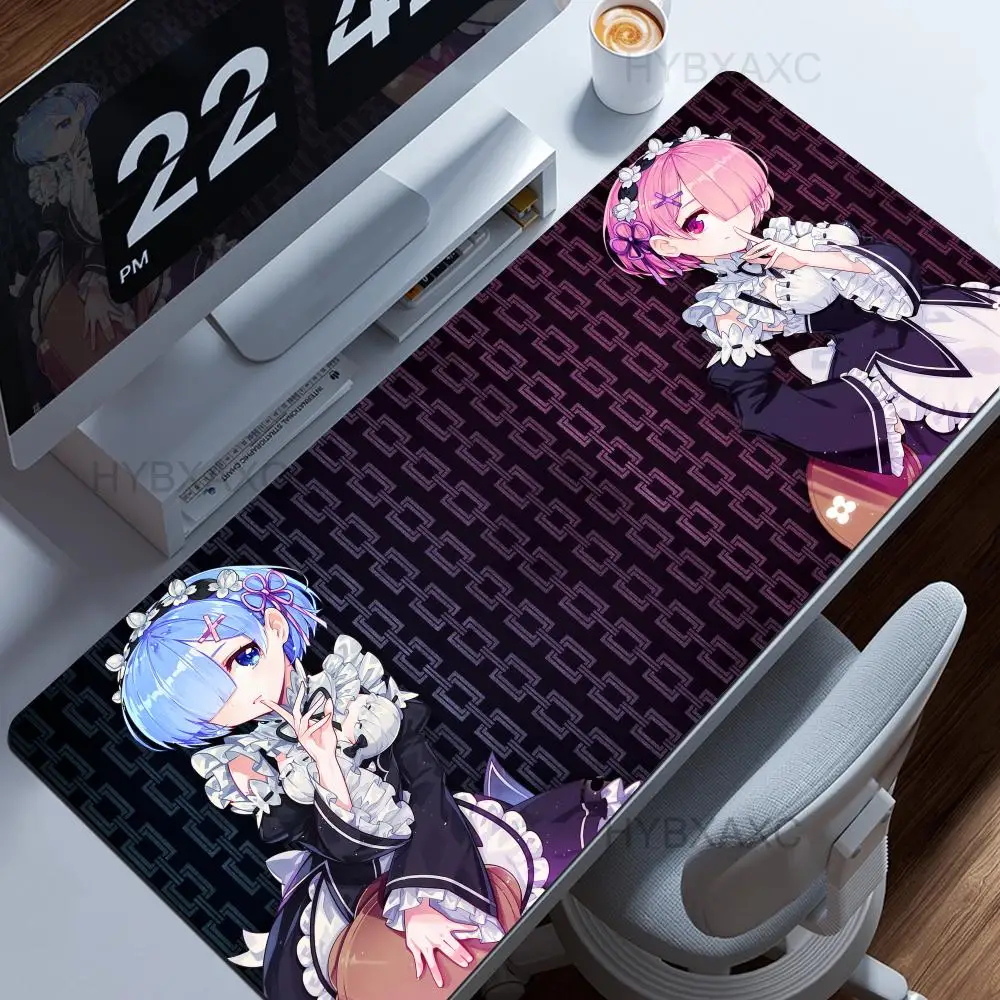 

Gaming Accessories Manga Mouse Pad Re Zero Rem Emilia Mousepad Speed Keyboard Gamer Rubber Mat Anime Rug Full Gamer Pc CS GO