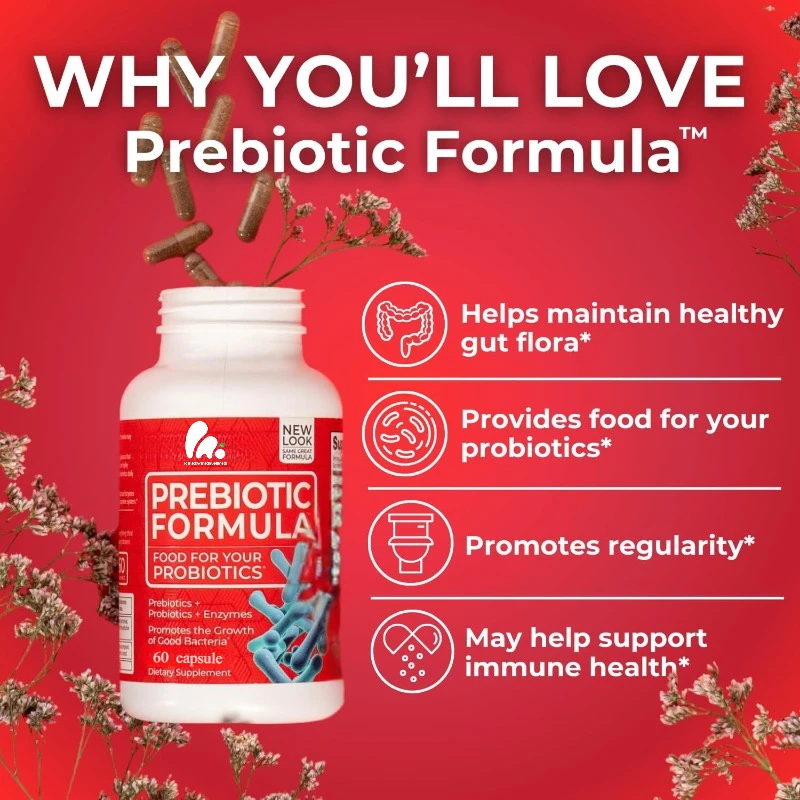 

Probiotic formula - probiotics+prebiotics+digestive enzymes - gluten free, dairy free, natural herbal ingredients (60 pills)