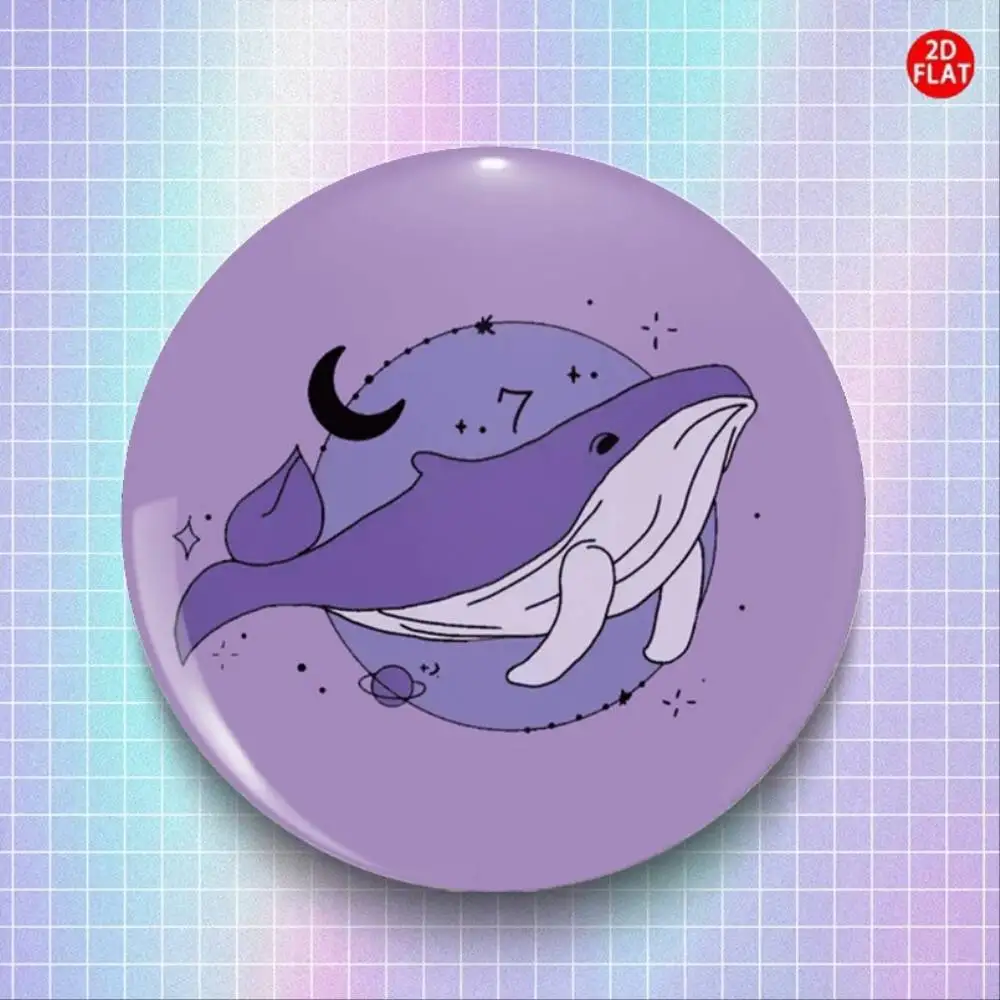 Purple Whale Brooch Pin Badge Classic Fashion For Jeans Clothes Backpacks Hats Collectible Gift S