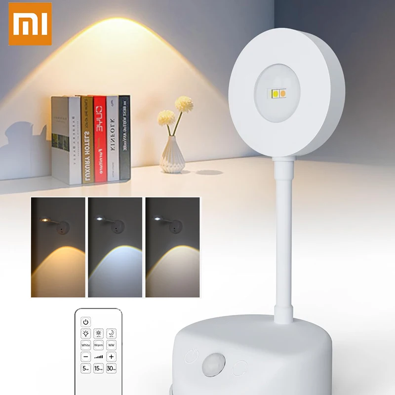 

Xiaomi Night Light With Motion Sensor 2000mAh Rechargeable Wireless LED Wall Lamp Remote Control For Room Bedside Table Decor