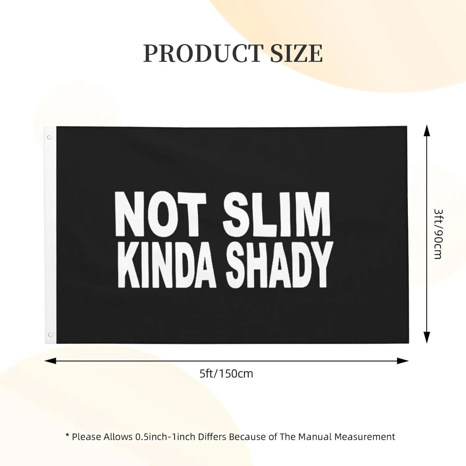 Flagicts 100% Polyester Not Slim Kinda Shady Flag