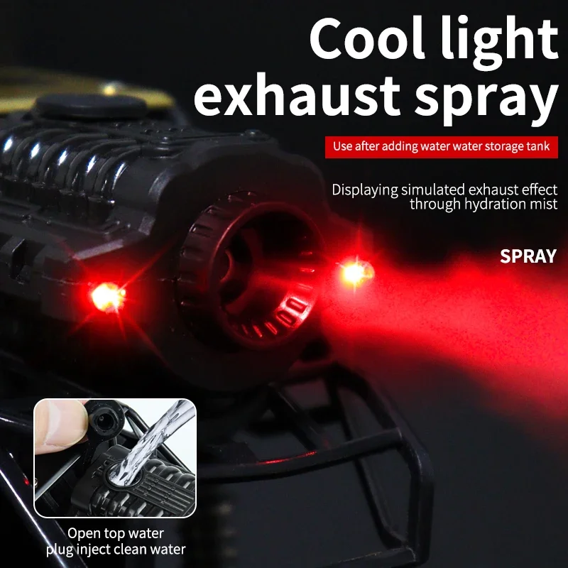 2025 novo 4wd spray carros de controle remoto brinquedos com luzes led fora da estrada caminhões deriva rcr veículo crianças meninos presentes do miúdo