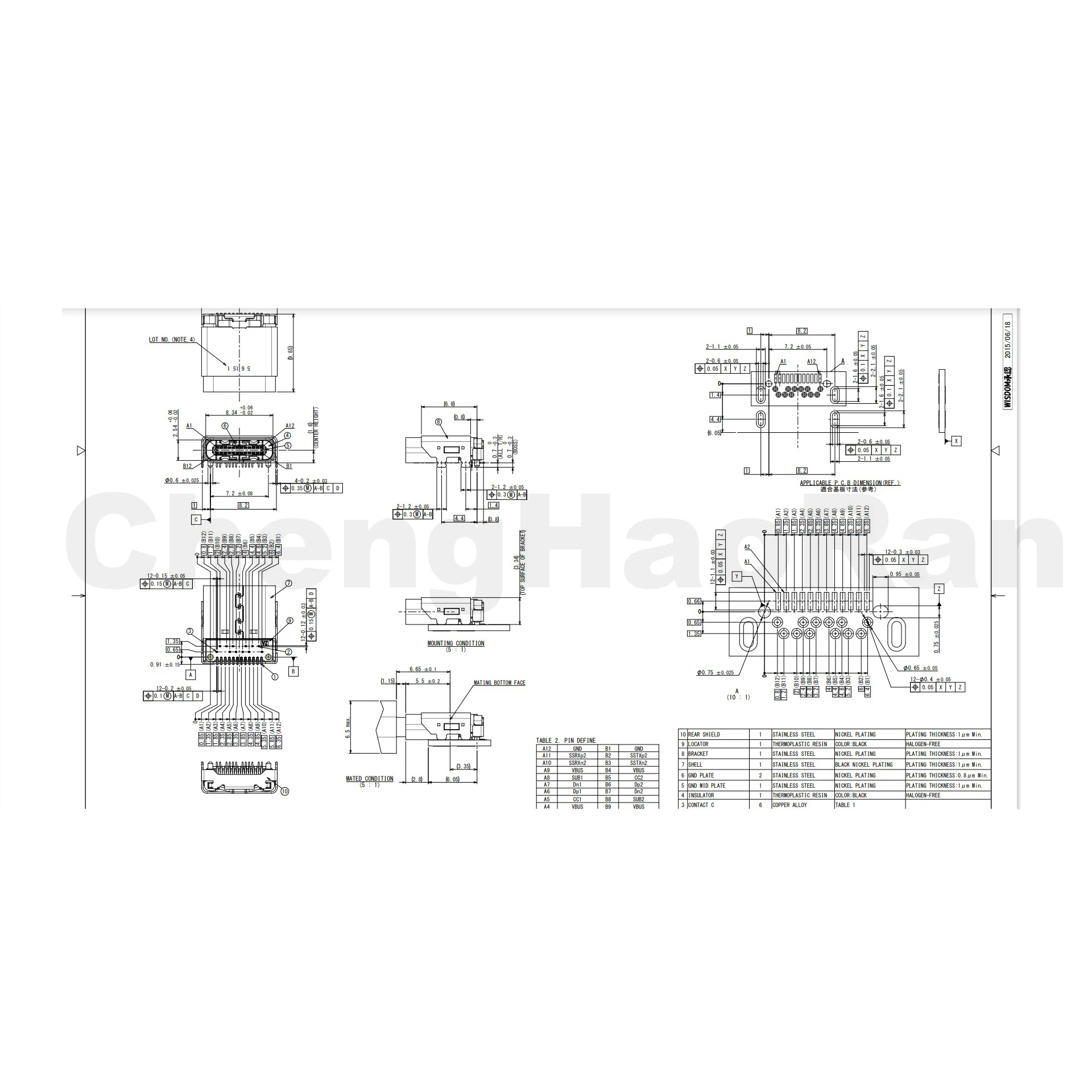 1 pz USB Type-C USB 3.2 porta di ricarica connettore presa per Nintendo Switch Pro Gamepad Joystick parti di riparazione di ricambio