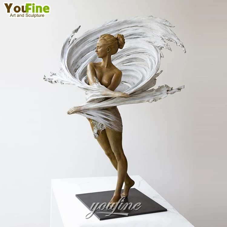 Life Size Outdoor Modern Famous Bronze Beauty Lady Statues Sculpture