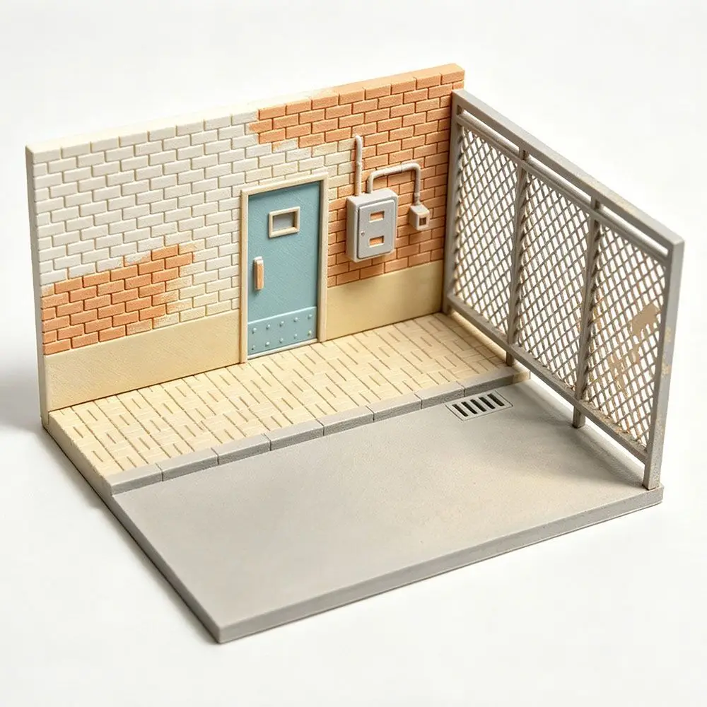1/64 3D Printed Model Miniature Scene Building Backdoor Alley Corner DIY Hobby