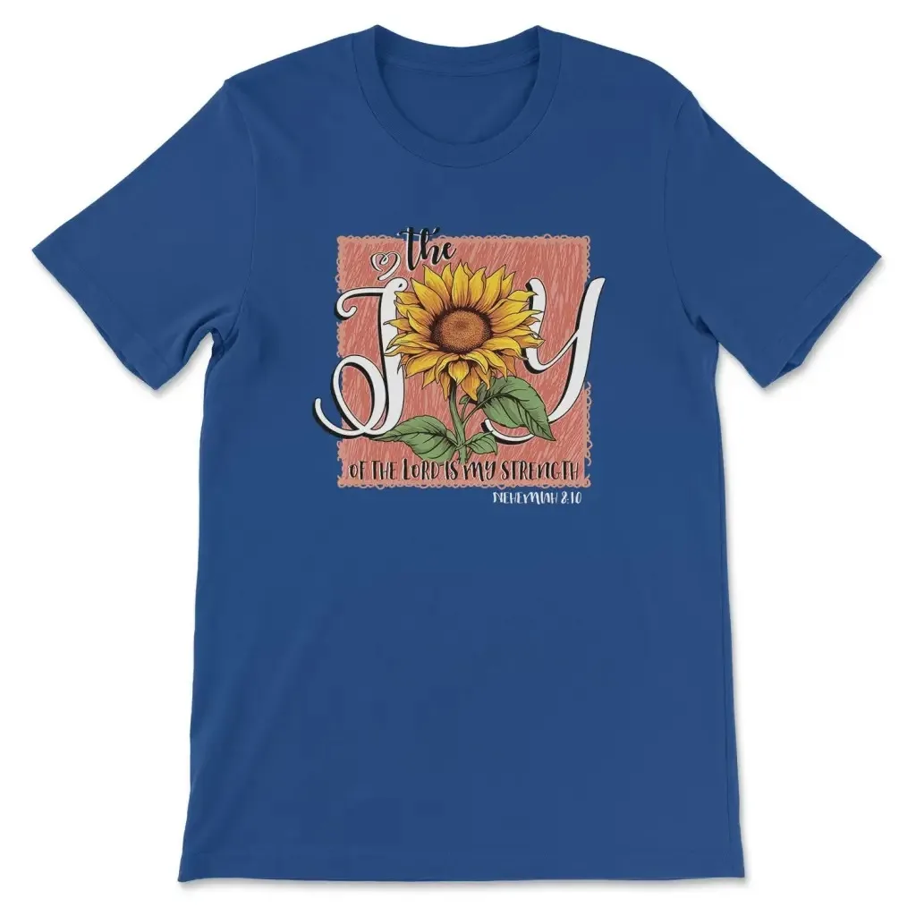 تي شيرت The Joy of The Lord Is My Strength للرجال والنساء بأكمام قصيرة من القطن تي شيرت كبير الحجم ملابس صيفية للرجال #3