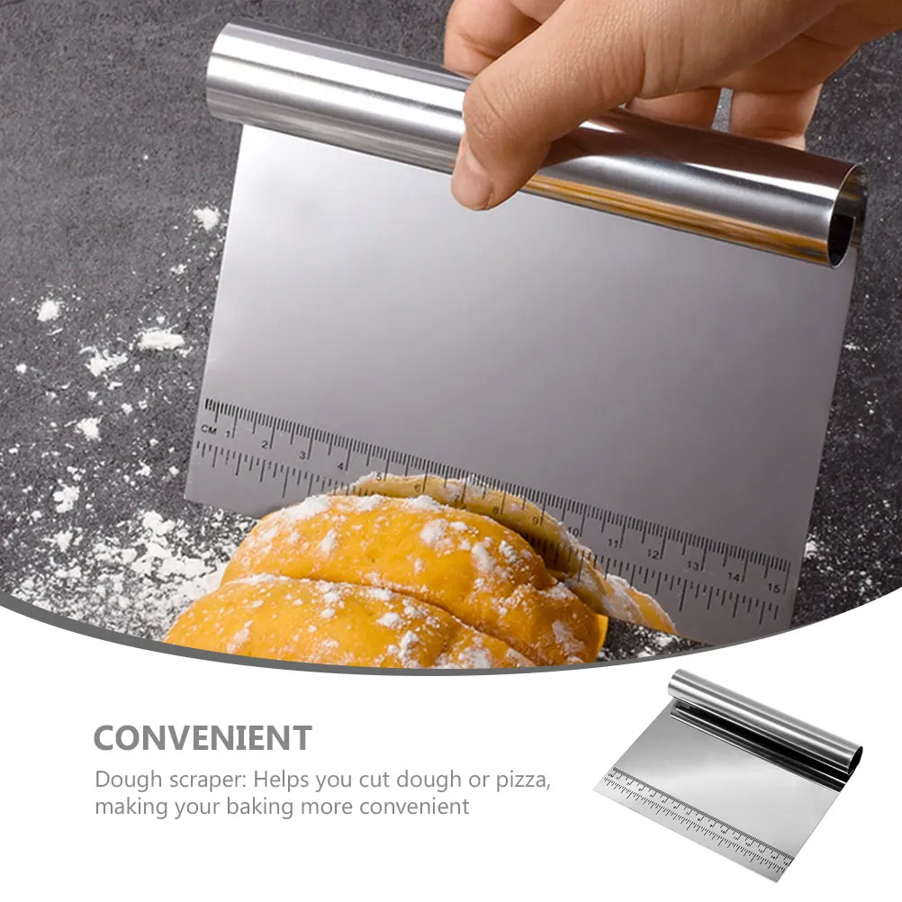 

Dough 430 Stainless Steel Bench Pastry Baking Tool Cream Scraper Cake Smoother Kitchen Noodle Bread Pizza