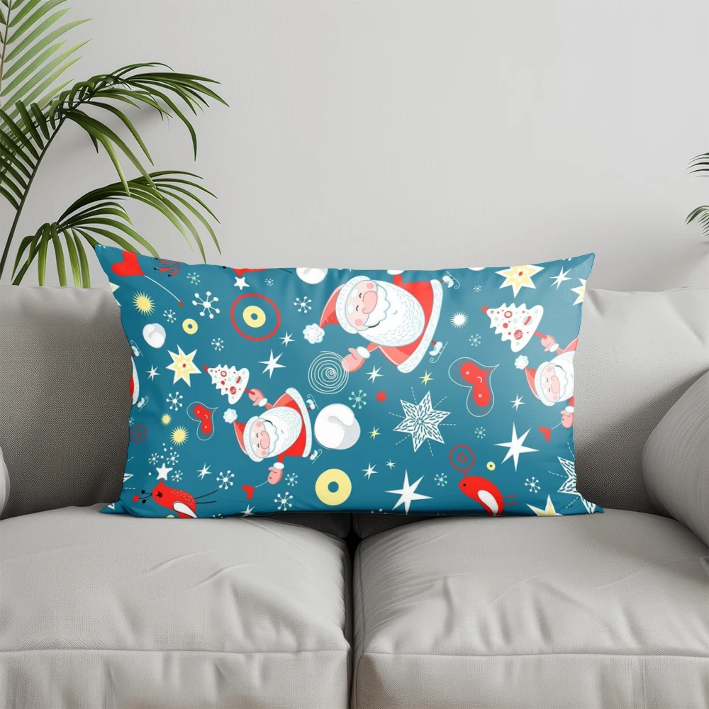 ديكور المنزل عيد الميلاد نمط احتفالي المخدة مناسبة ل أريكة غرفة نوم سيارة وسادة غطاء وسادة وسادة الظهر المستطيلة