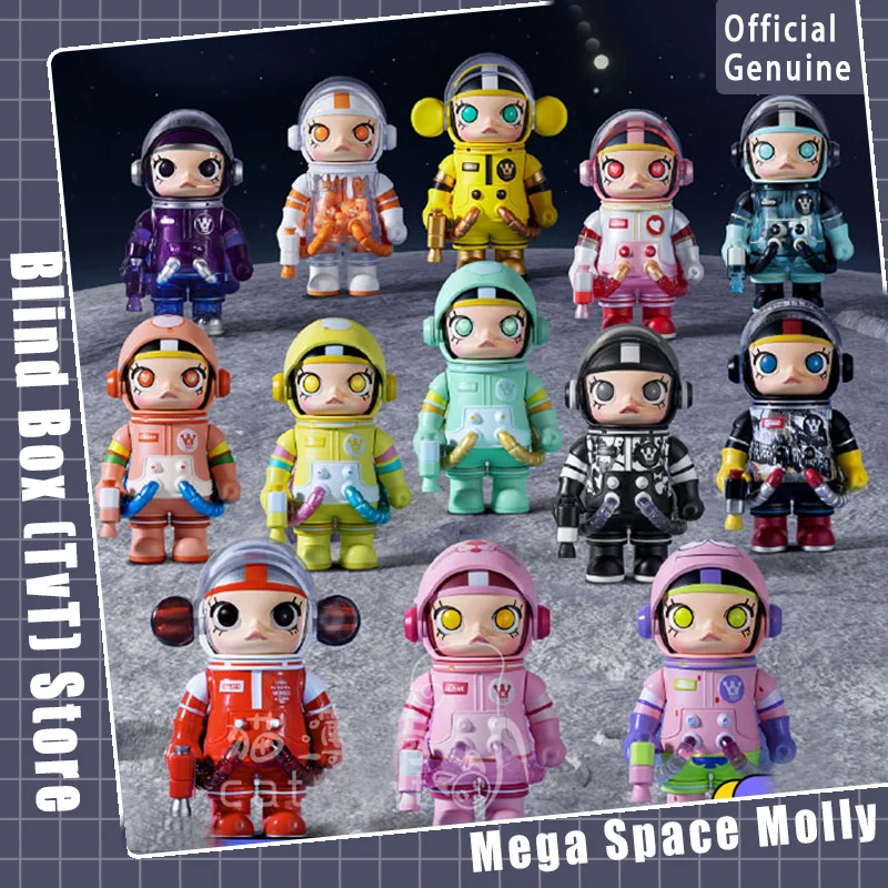 Mega Collection Series 100% Molly First Generation Second Generation Third Generation Cartoon Blind Box Popmart Trendy Handmade