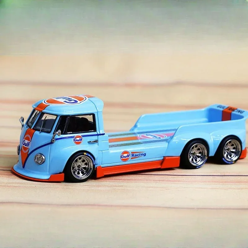 

Liberty1:64 Volkswagen VW Trailer Gulf Painted Alloy Car Model Decoration