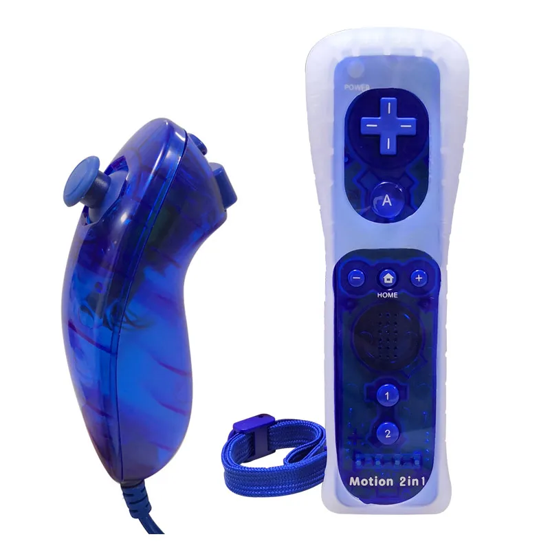 Für Nintend Wii 2 in 1 Set Drahtlose Bluetooth Joystick Fernbedienung SYNC Gamepad Linke Hand/N Nunchuck mit Motion Plus