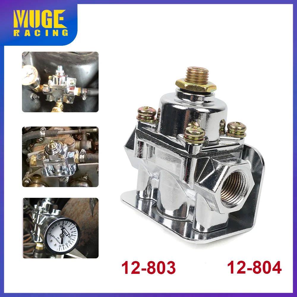 

12-804 1-4 PSI Zinc Alloy Car Fuel Pressure Regulator Carburetor Parts 12-803 4 1/2 to 9 PSI 3/8in NPT Port For Holley FRG020