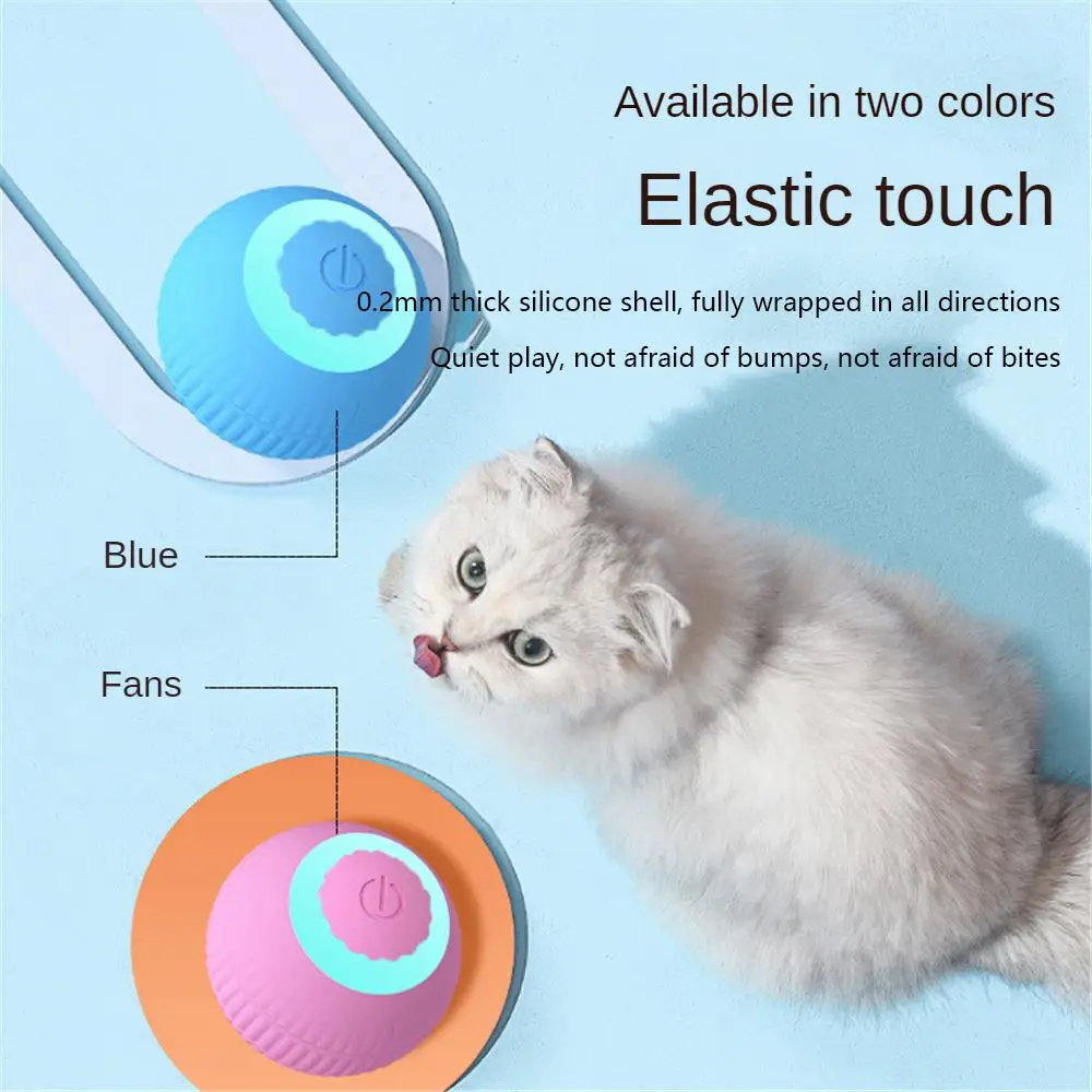 Smart Cat Toys Rolling Ball Rechargeable Electic Interactive Toys For Cats Training Self-moving Funny Pet Toys Puppy Accessories