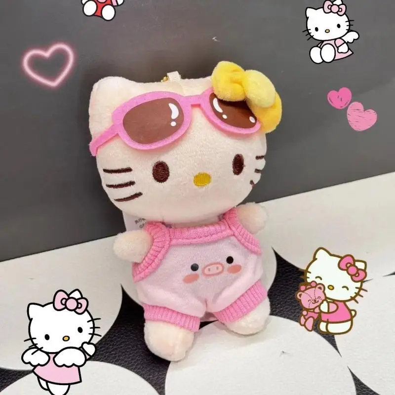 

Милый плюшевый кулон Hello Kitty Sanrio, мультяшный аниме периферийный плюшевый брелок, мягкие игрушки, украшение для сумки, праздничный подарок для девочки