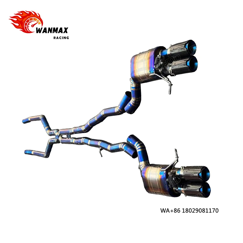 

For M5 F10 Performance Exhaust System - Titanium Primary Color Mirror Polished Full Catback Exhaust Upgrade
